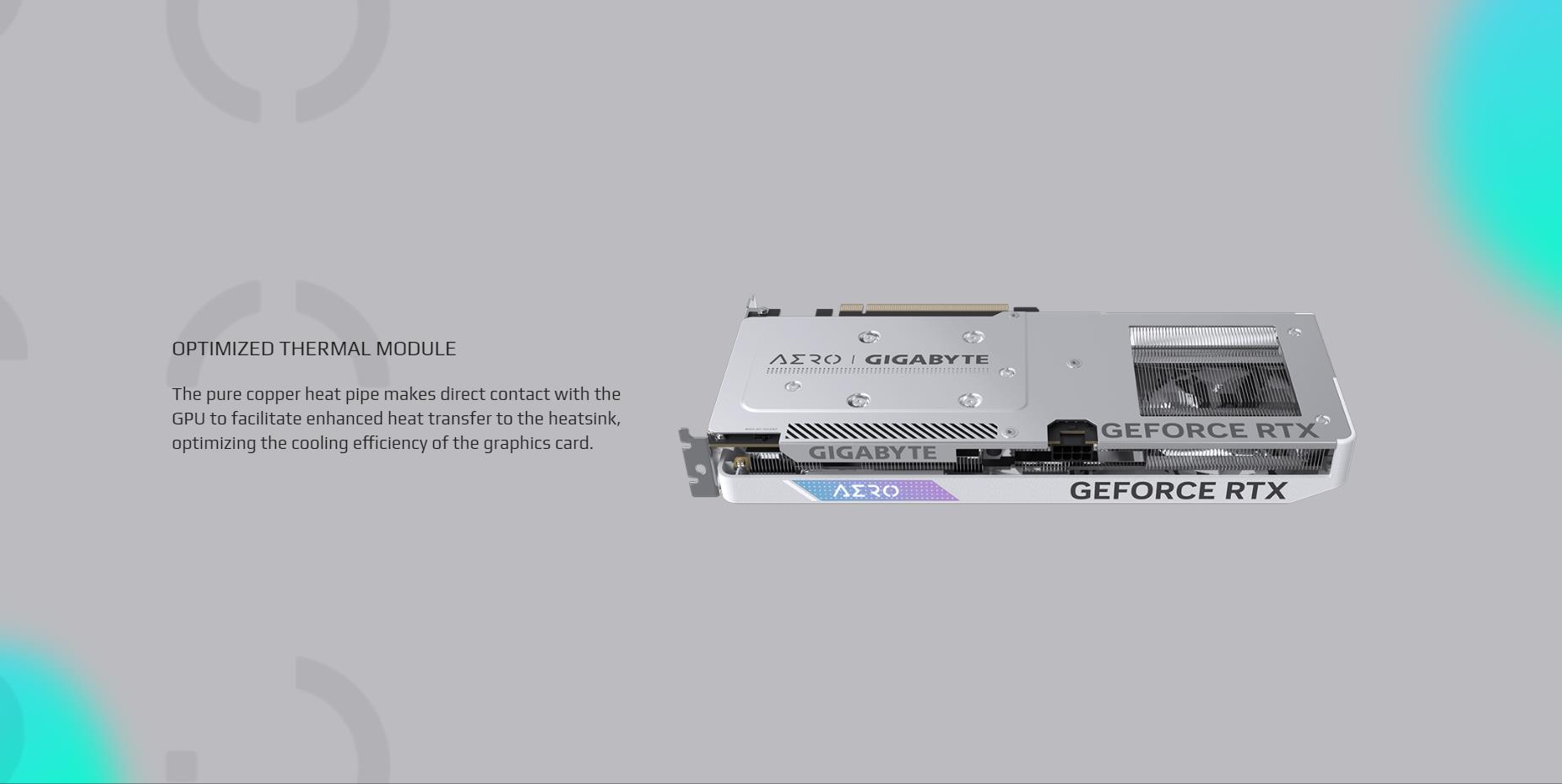 A large marketing image providing additional information about the product Gigabyte GeForce RTX 4060 Aero OC 8GB GDDR6 - Additional alt info not provided