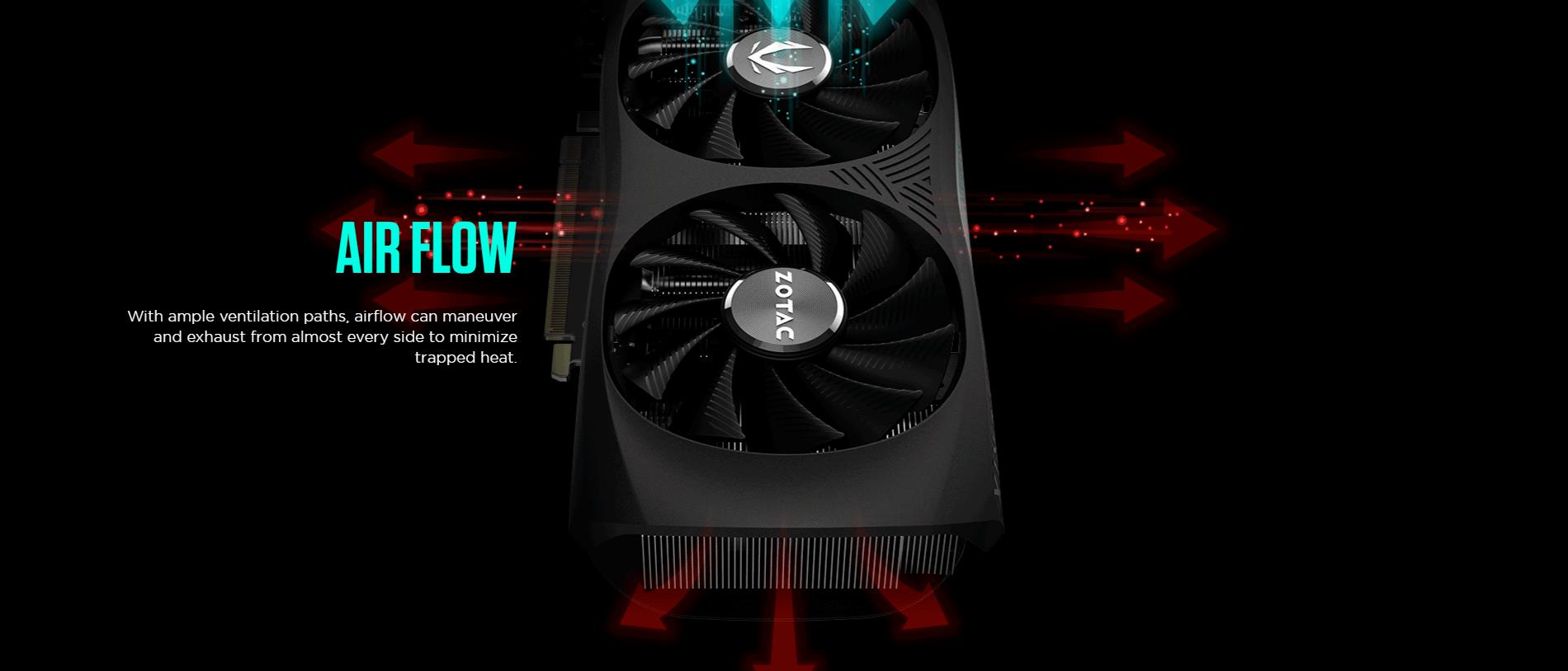 A large marketing image providing additional information about the product ZOTAC GAMING GeForce RTX 4060 Twin Edge OC 8GB GDDR6 - White - Additional alt info not provided