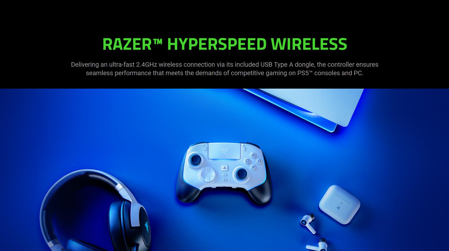 A large marketing image providing additional information about the product Razer Wolverine V2 Pro - Wireless Gaming Controller (White) - Additional alt info not provided