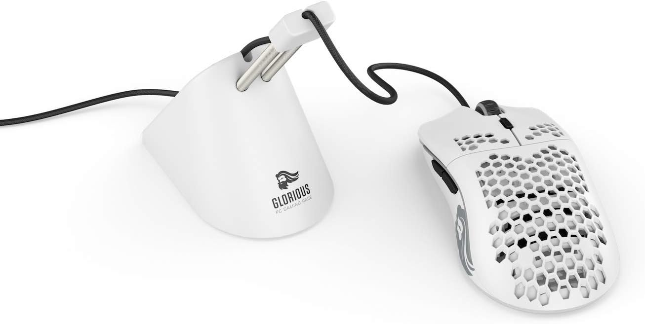 A large marketing image providing additional information about the product Glorious Mouse Bungee - White - Additional alt info not provided