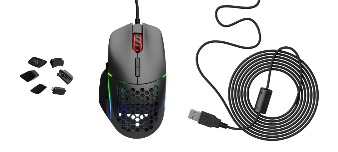 A large marketing image providing additional information about the product Glorious Model I Wired Gaming MMO Mouse - Matte Black - Additional alt info not provided
