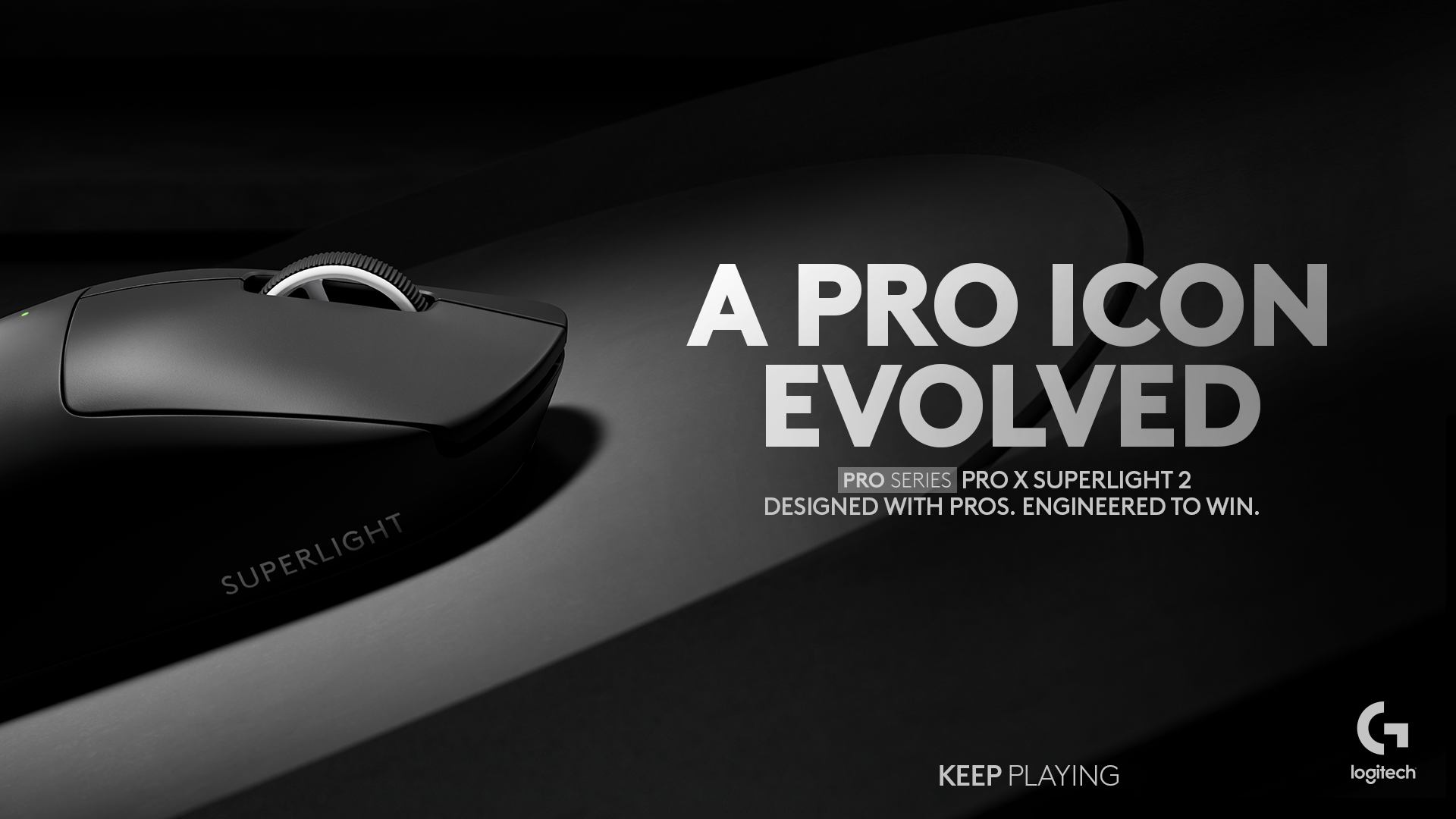 A large marketing image providing additional information about the product Logitech G PRO X Superlight 2 Lightspeed Wireless Gaming Mouse - White - Additional alt info not provided