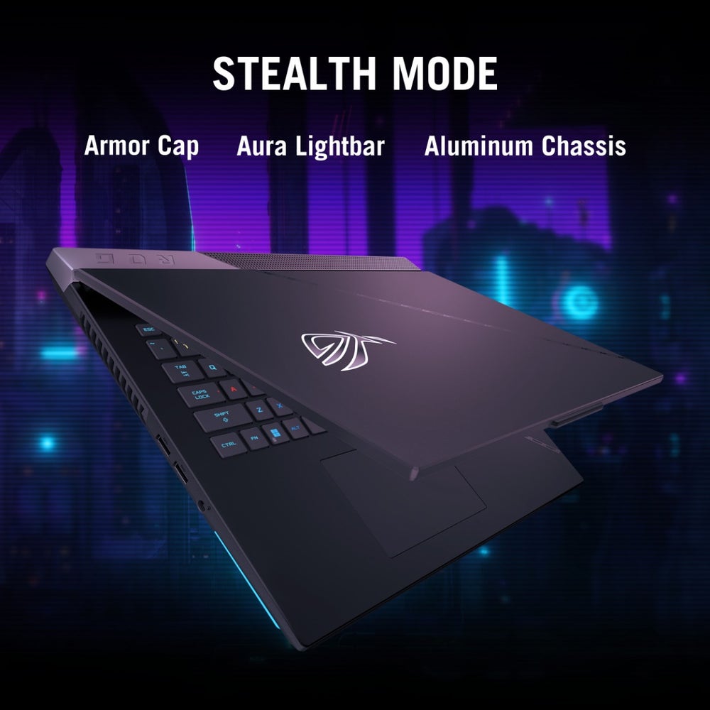 A large marketing image providing additional information about the product ASUS ROG Strix SCAR 17 (G733) - 17.3" 240Hz, Ryzen 9, RTX 4090, 32GB/1TB - Win 11 Pro Gaming Notebook - Additional alt info not provided