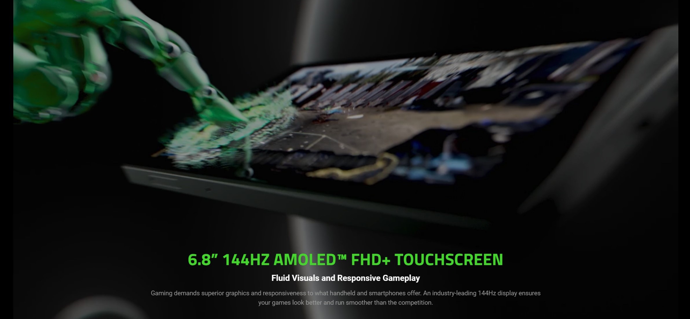 A large marketing image providing additional information about the product Razer Edge WiFi Gaming Handheld + Razer Kishi V2 Pro Controller Bundle  - Additional alt info not provided