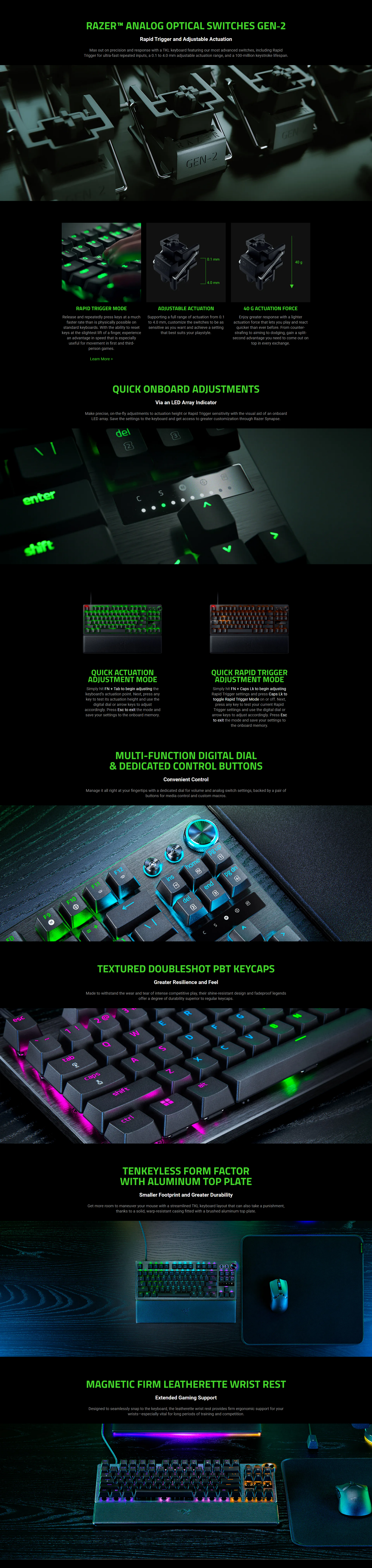 A large marketing image providing additional information about the product Razer Huntsman V3 Pro Tenkeyless - TKL Analog Optical eSports Keyboard - Additional alt info not provided