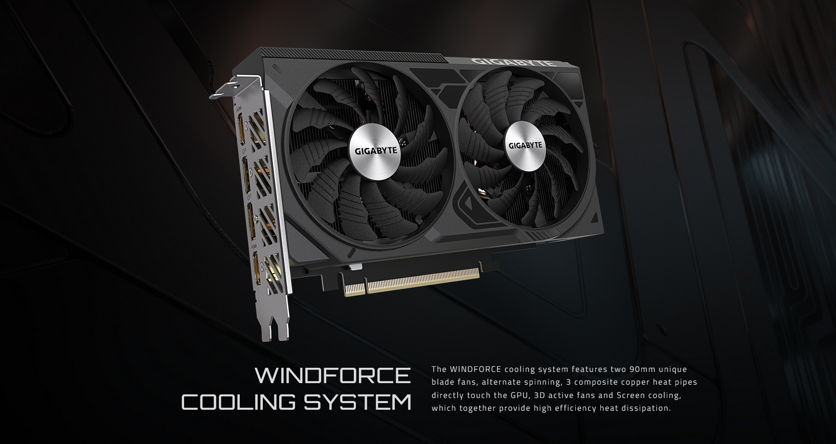 A large marketing image providing additional information about the product Gigabyte GeForce RTX 4060 Ti Windforce OC 16GB GDDR6 - Additional alt info not provided