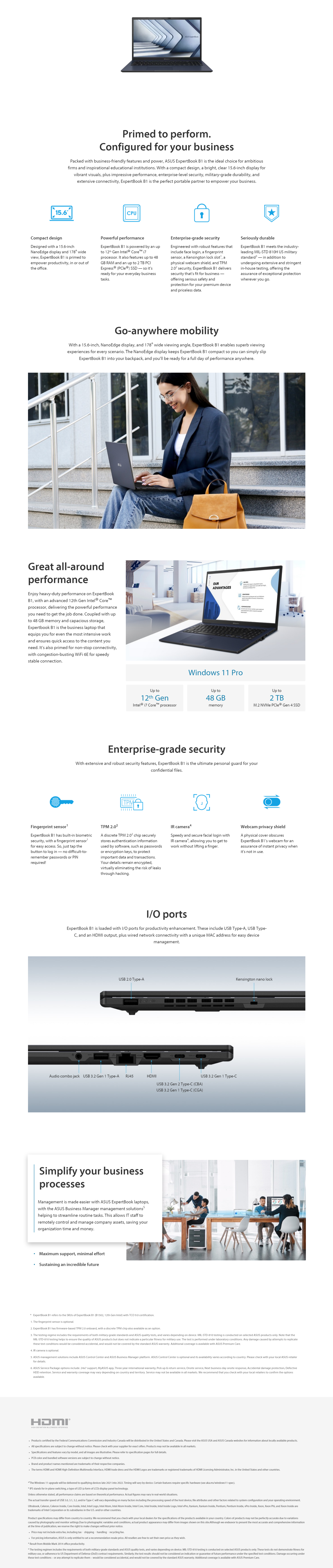 ExpertBook B1 (B1500, 12th Gen Intel)｜Laptops For Work｜ASUS Global