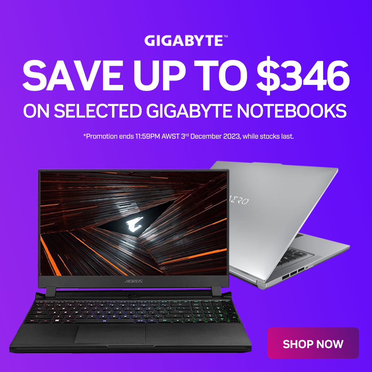 Gigabyte Laptop Black Friday Promo PLE Computers