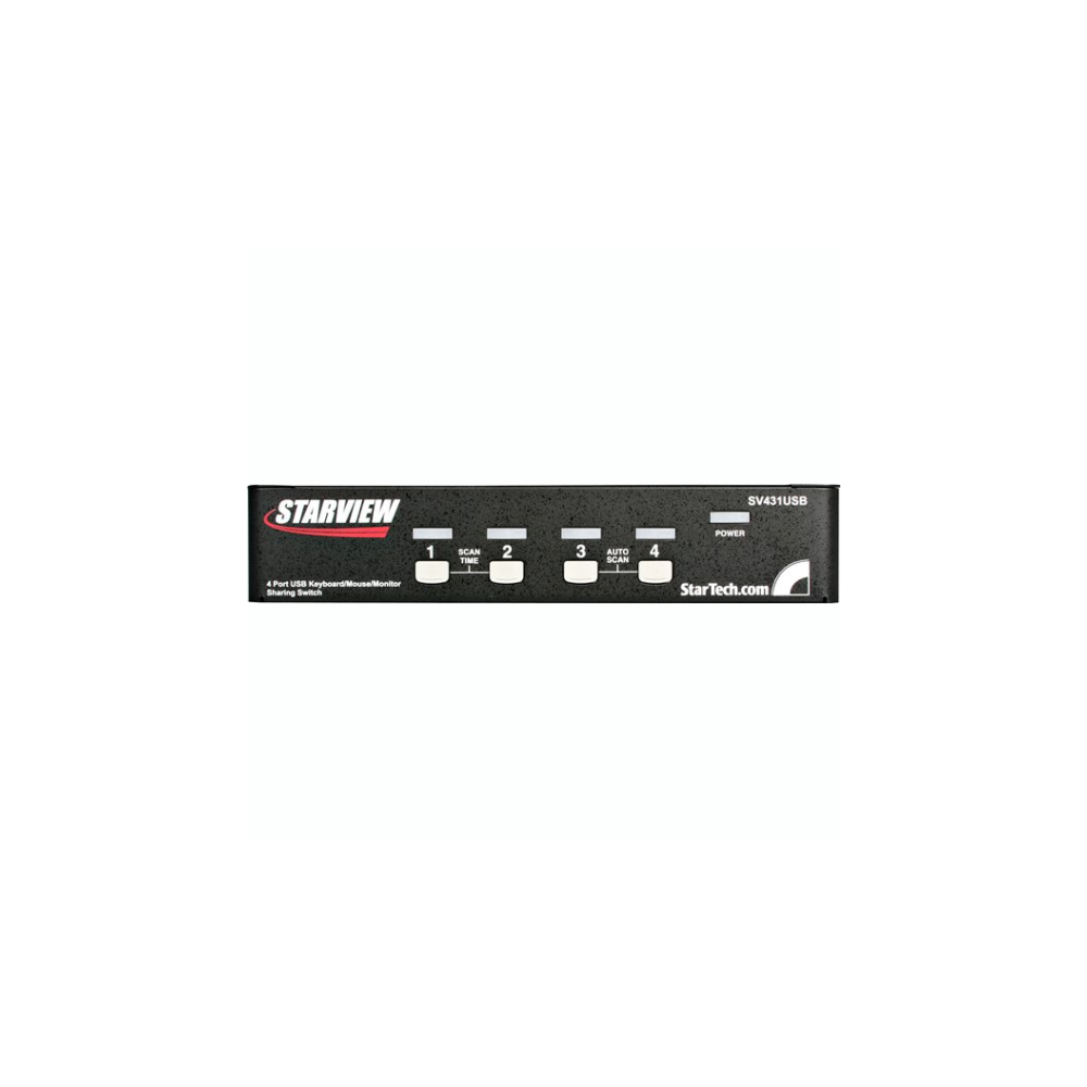 A large main feature product image of Startech 4 Port VGA USB KVM Switch with Hub 