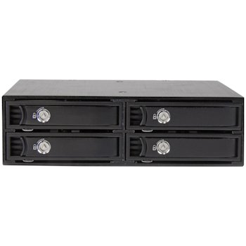 Product image of Startech Install 4 SSDs/HDDs into one 5.25in bay - for 5-15mm drives - Click for product page of Startech Install 4 SSDs/HDDs into one 5.25in bay - for 5-15mm drives