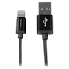 A product image of Startech Black 8-pin Lightning to USB 30cm Cable
