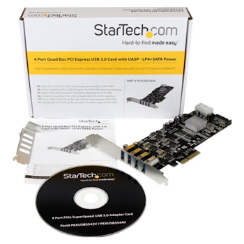 Product image of Startech 4 Port PCIe USB 3.0 Card w/ 4 Channels - Click for product page of Startech 4 Port PCIe USB 3.0 Card w/ 4 Channels