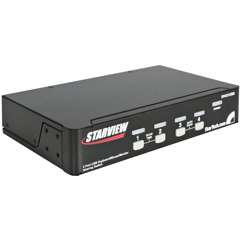 A large main feature product image of Startech 4 Port VGA USB KVM Switch with Hub 