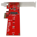 A product image of Startech x4 PCIe to M.2 PCIe SSD Adapter for M.2 NGFF SSD (NVMe/AHCI)