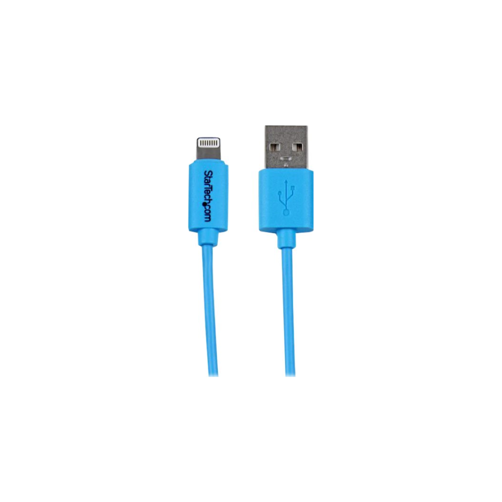 A large main feature product image of Startech 8-pin Lightning to USB 1m Blue Cable