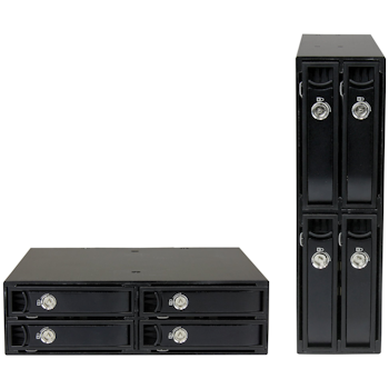 Product image of Startech Install 4 SSDs/HDDs into one 5.25in bay - for 5-15mm drives - Click for product page of Startech Install 4 SSDs/HDDs into one 5.25in bay - for 5-15mm drives