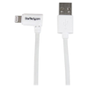 A product image of Startech Angled Lightning to USB 2m Cable - White