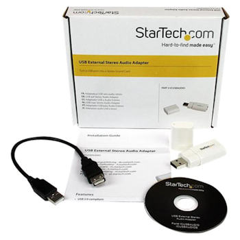 Product image of Startech USB to Stereo Audio Adapter Converter - Click for product page of Startech USB to Stereo Audio Adapter Converter