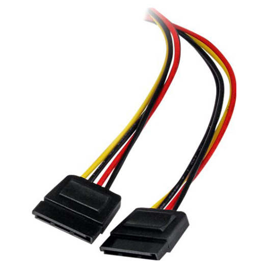 A large main feature product image of Startech LP4 to 2x SATA Power Y Cable Adapter