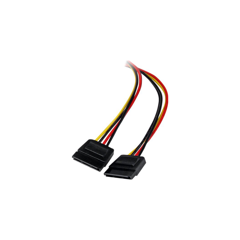A large main feature product image of Startech LP4 to 2x SATA Power Y Cable Adapter