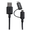 A product image of Startech 1m Lightning or Micro USB to USB Cable for iPhone iPod iPad