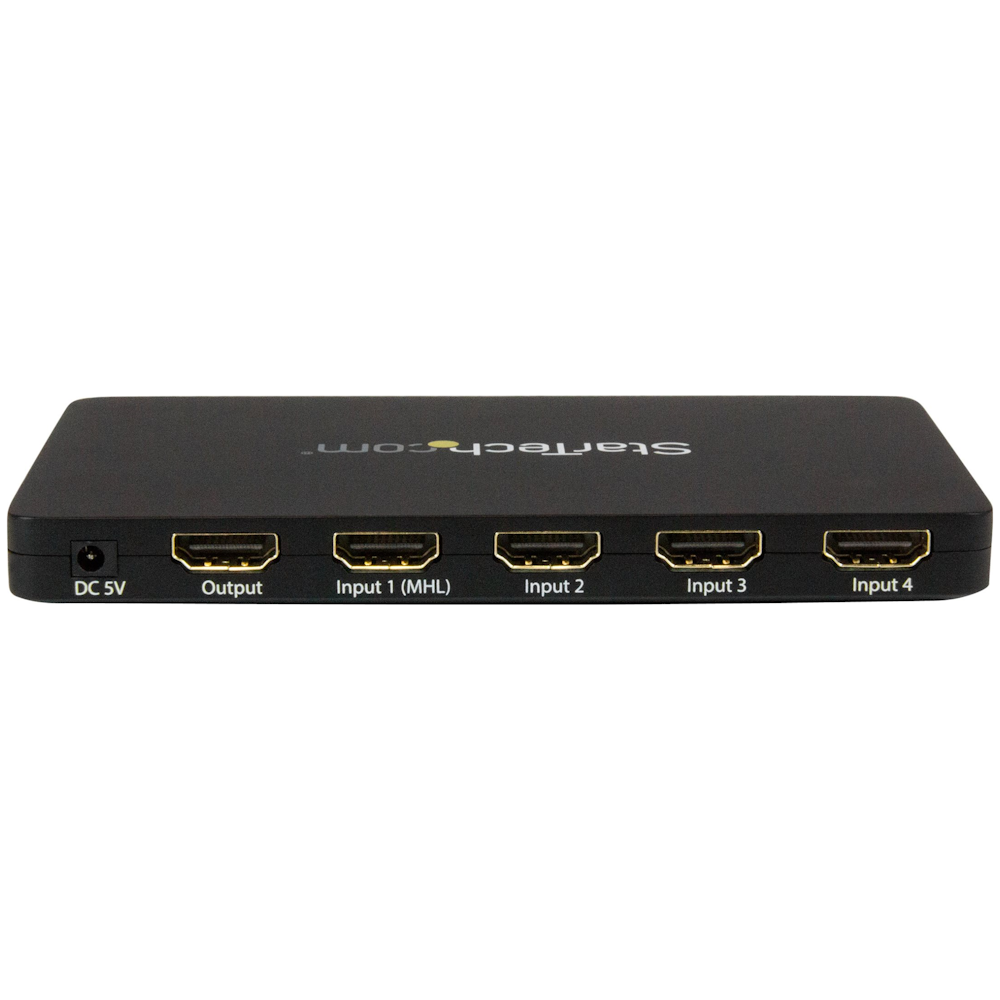 A large main feature product image of Startech 4x1 HDMI automatic video switch with MHL support 4K @ 30Hz