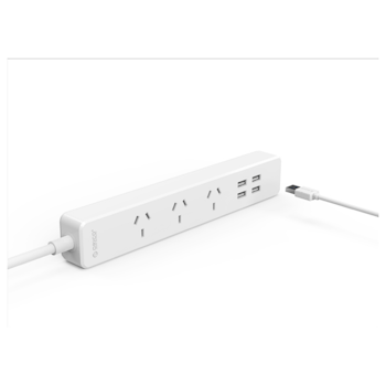 Product image of ORICO 3 AC Outlets 4 USB Ports Surge Protector - Click for product page of ORICO 3 AC Outlets 4 USB Ports Surge Protector