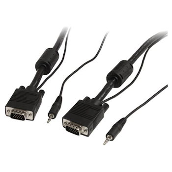 Product image of Startech 15m Coax High Resolution Monitor VGA Cable with Audio - Click for product page of Startech 15m Coax High Resolution Monitor VGA Cable with Audio