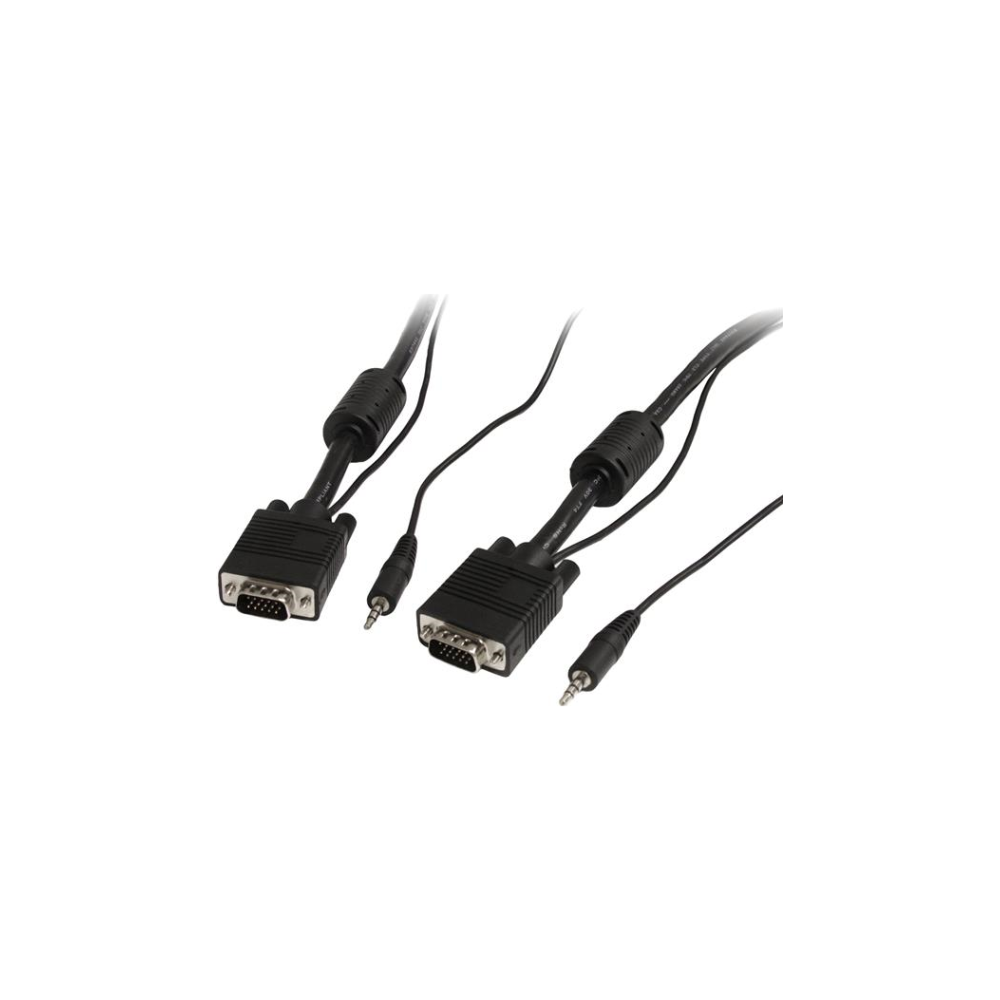 A large main feature product image of Startech 15m Coax High Resolution Monitor VGA Cable with Audio