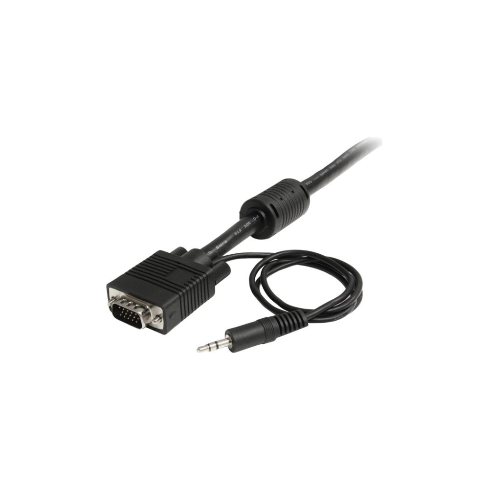 A large main feature product image of Startech 15m Coax High Resolution Monitor VGA Cable with Audio