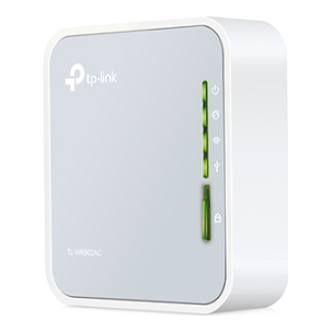 A large main feature product image of TP-Link WR902AC - AC750 Dual-Band Wi-Fi 5 Travel Router