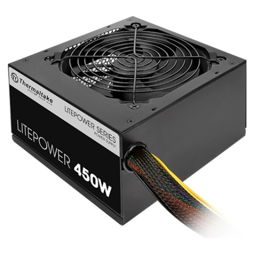 A large main feature product image of Thermaltake Litepower GEN2 - 450W White ATX PSU