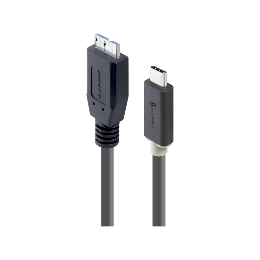A large main feature product image of ALOGIC USB 3.0 USB Type-C to Micro USB-B 1m Cable