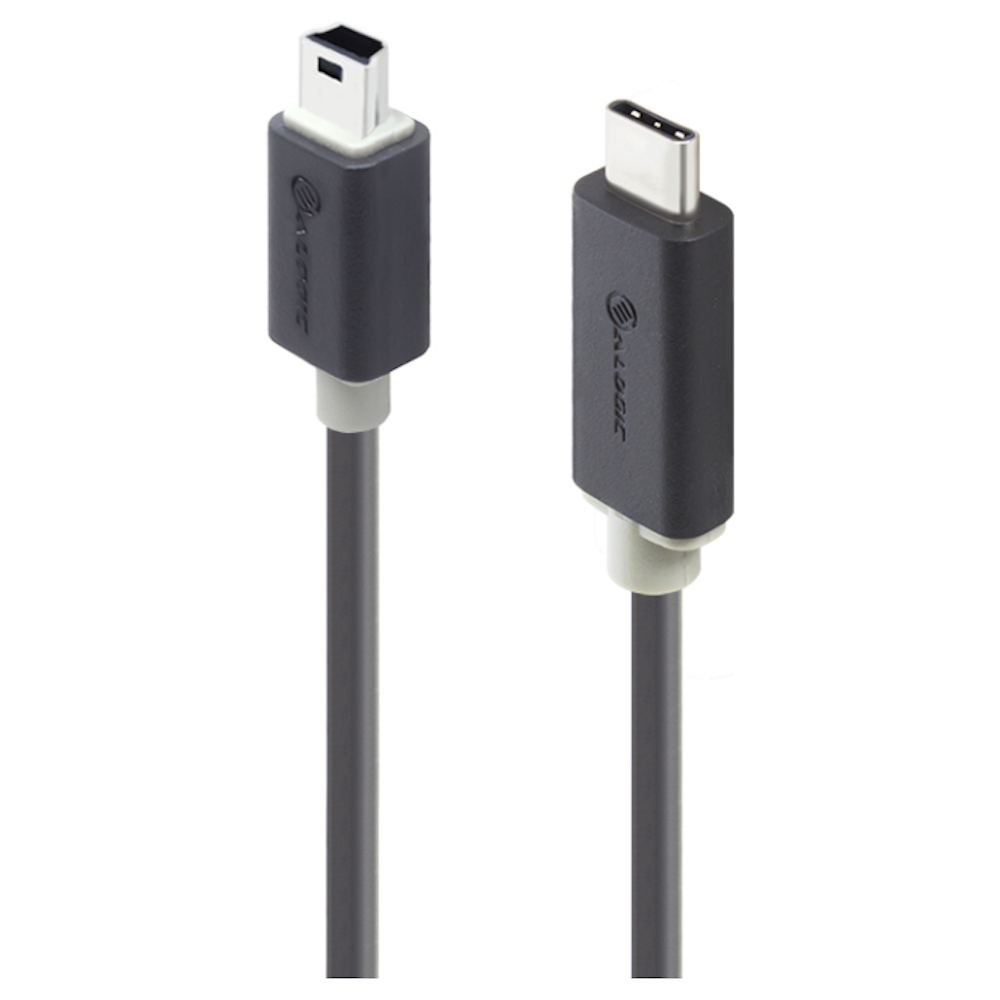 A large main feature product image of ALOGIC 1m USB Type-C to USB 2.0 Mini USB Cable