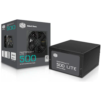 Product image of Cooler Master MasterWatt Lite 500W 80PLUS White Power Supply - Click for product page of Cooler Master MasterWatt Lite 500W 80PLUS White Power Supply