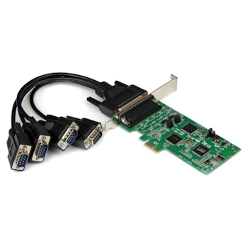 Product image of Startech 4 Port Dual Profile PCI Express RS232 RS422 RS485 Serial Card - Click for product page of Startech 4 Port Dual Profile PCI Express RS232 RS422 RS485 Serial Card
