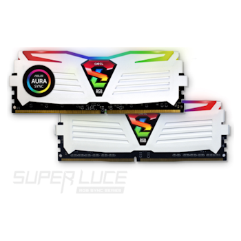 Product image of GeIL 16GB Kit (2x8GB) DDR4 SUPER LUCE RGB SYNC White Edition C16 3000MHz - Click for product page of GeIL 16GB Kit (2x8GB) DDR4 SUPER LUCE RGB SYNC White Edition C16 3000MHz