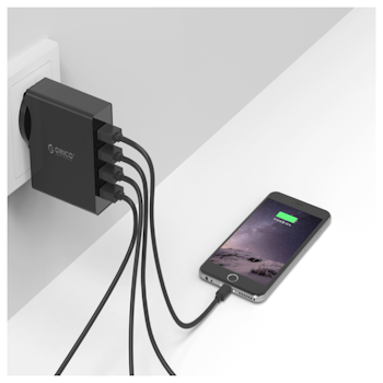 Product image of ORICO 4 Port USB Wall Charger - Click for product page of ORICO 4 Port USB Wall Charger