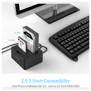 Product image of ORICO Dual Bay SATA to USB3.0 External Hard Drive Docking Station with Duplicator/Clone Function - Click for product page of ORICO Dual Bay SATA to USB3.0 External Hard Drive Docking Station with Duplicator/Clone Function