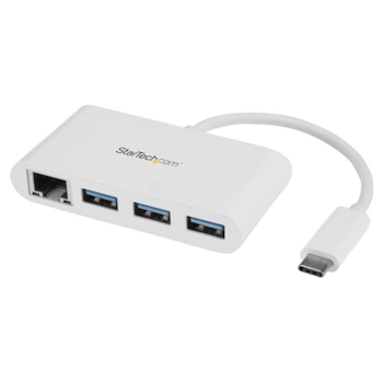 Product image of Startech 3 Port USB C Hub with GbE - USB-C to 3x USB-A - USB 3.0 Hub - Click for product page of Startech 3 Port USB C Hub with GbE - USB-C to 3x USB-A - USB 3.0 Hub