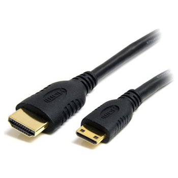Product image of Startech 2m High Speed HDMI Cable with Ethernet- HDMI to HDMI Mini - Click for product page of Startech 2m High Speed HDMI Cable with Ethernet- HDMI to HDMI Mini