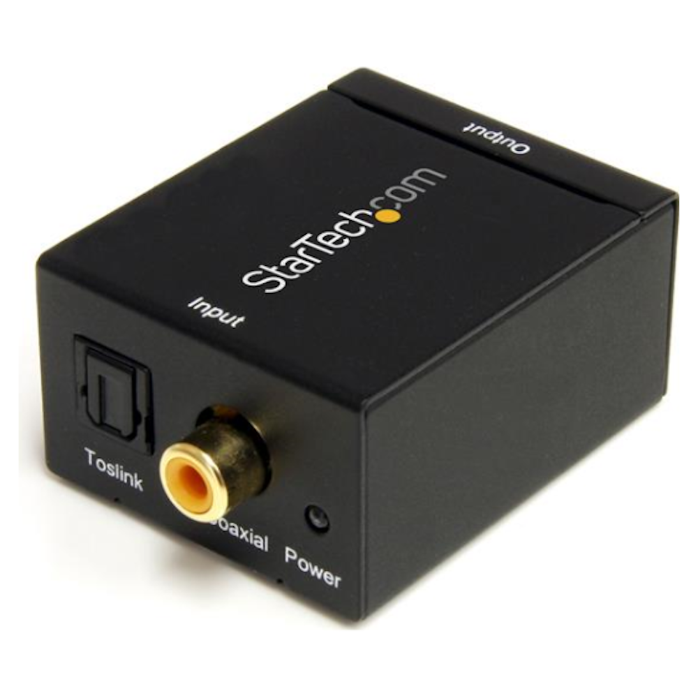 StarTech.com SPDIF Digital Coaxial or Toslink Optical to Stereo RCA Audio  Converter - Digital Audio Adapter (SPDIF2AA),Black
