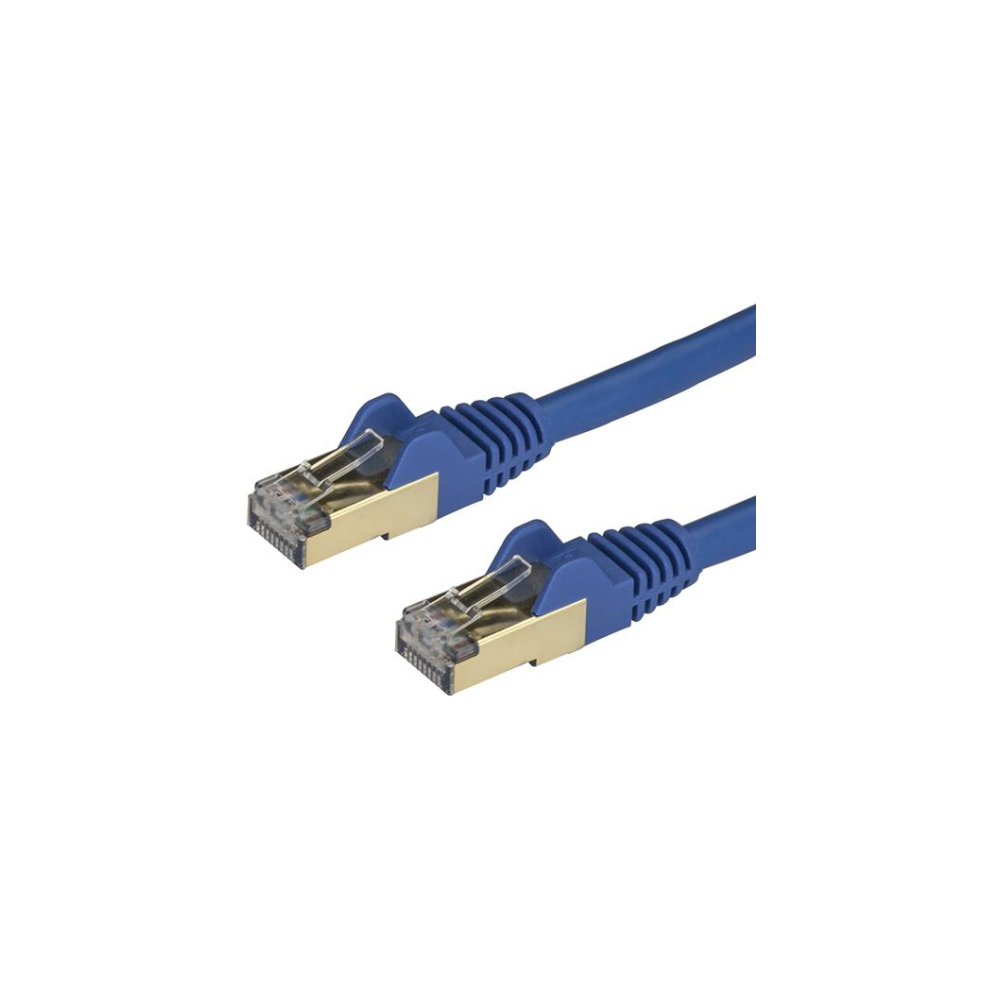 A large main feature product image of Startech 2m Blue Cat6a Ethernet Cable - Shielded (STP)