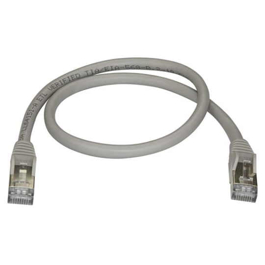 Startech 0.5m Gray Cat6a Cable Shielded (STP) PLE Computers