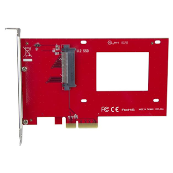 Product image of Startech U.2 to PCIe Adapter - 2.5" U.2 NVMe SSD - SFF-8639 - x4 PCIe - Click for product page of Startech U.2 to PCIe Adapter - 2.5" U.2 NVMe SSD - SFF-8639 - x4 PCIe