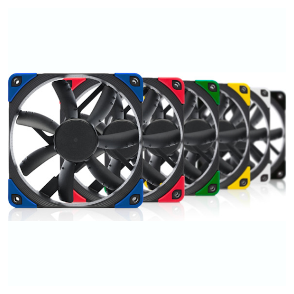A large main feature product image of Noctua NF-S12A PWM Chromax - 120mm x 25mm 1200RPM Cooling Fan