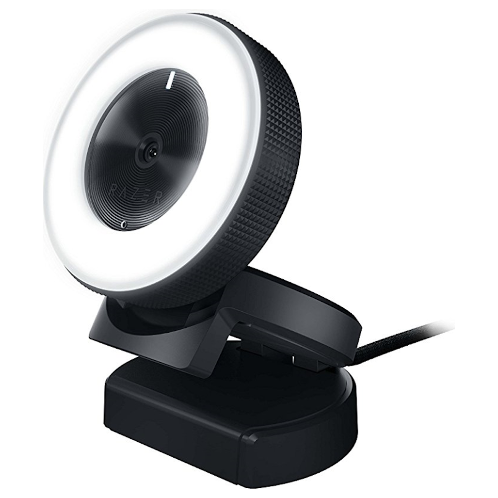 A large main feature product image of Razer Kiyo - 1080p30 Full HD Streaming Webcam with Built-In Ring Light