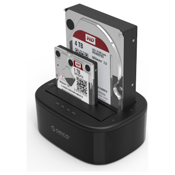 Product image of ORICO 2.5/3.5in USB3.0 1 to 1 Clone Dual-bay HDD and SSD Hard Drive Dock - Click for product page of ORICO 2.5/3.5in USB3.0 1 to 1 Clone Dual-bay HDD and SSD Hard Drive Dock