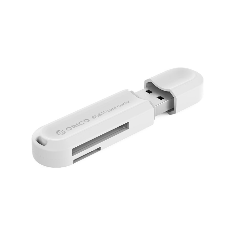 A large main feature product image of ORICO USB3.0 TF/SD Card Reader White