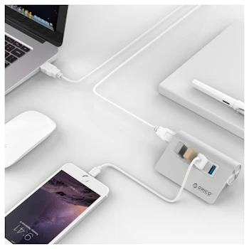 Product image of ORICO Aluminium 4 Port USB3.0 Hub - Click for product page of ORICO Aluminium 4 Port USB3.0 Hub
